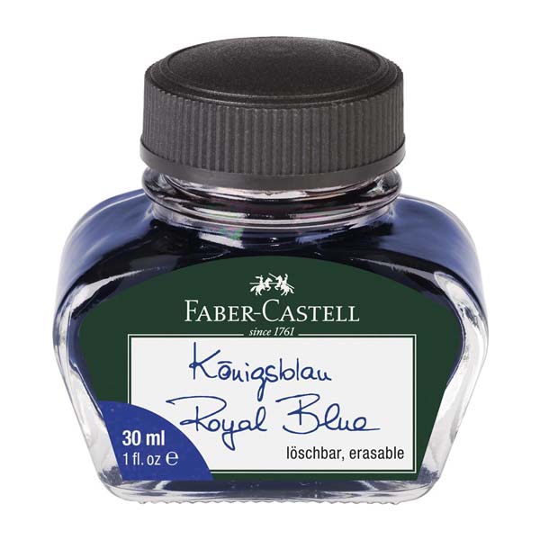 Cerneala Royal Blue, 30 ml, Faber-Castell Faber-Castell imagine 2022 cartile.ro