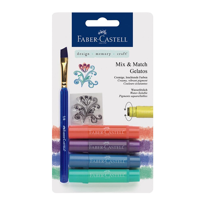 Pasteluri solubile Gelatos, nuante metalice, Faber-Castell Faber-Castell
