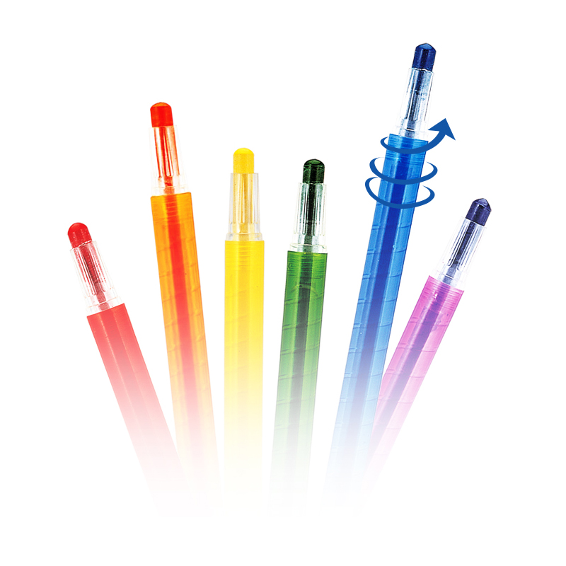 Creioane color cerate 12 culori, cu mecanism, Amos Amos imagine 2022 depozituldepapetarie.ro