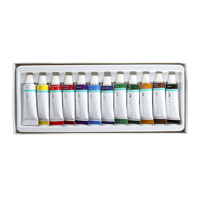 Uleiuri, set pentru ncepatori, 12 culori, 12ml/tub, Faber-Castell